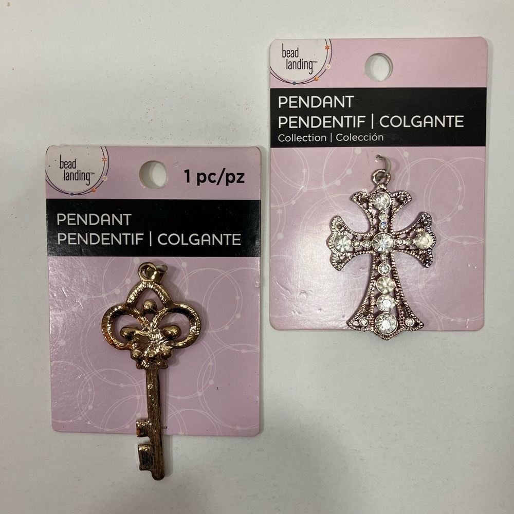 Gold and Silver Pendant Set